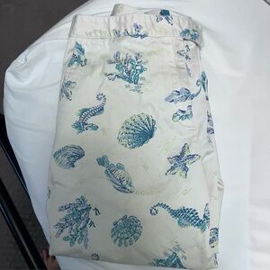 VTG BROOKS BROTHERS Country Club Blue Fish Under Water Capri Pants - size 8